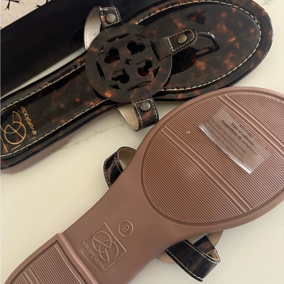 Brown Tortoise Shell Sandals - Picture 2 of 3